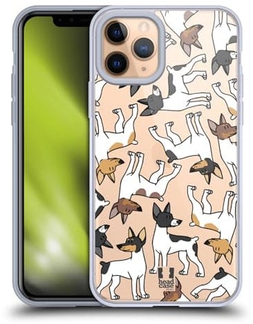 Head Case Designs Toy Fox Terrier Hunderassen Muster 13 Gelhülle [Militärischer Schutzgrad] Kompatibel Mit Apple iPhone 11 Pro Und Kompatibel Mit MagSafe