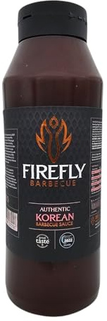 Firefly Barbecue Korean BBQ Sauce with Soy Sauce & Traditional Spices - Sweet & Spicy Marinade for Chicken, Pork & Seafood - Traditional Asian Cooking Sauce for Grilling, Roasting & Stir-Frying 1l