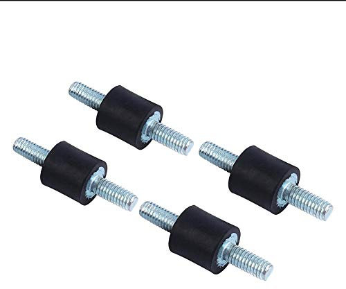 4PCS M4 Gummi-Vibrationshalterung mit Stehbolzen, Reißfestigkeit des Spulendämpfer-Dämpfers mehr als 45 N/mm - 14 MPa, doppelter Außengewindedurchmesser x Höhe - 10 x 10 mm
