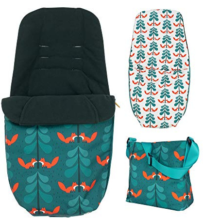 Cosatto Giggle 2 in 1 Accessory Pack – Change Bag & All Season Footmuff, Fox Friends