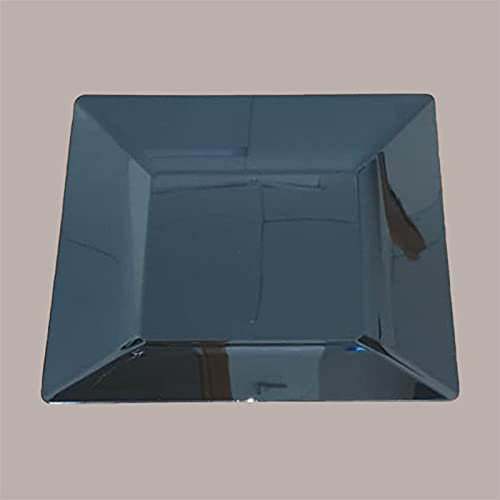 Lucgel piatto quadrato rigido plastica nero in PS 23x23H1,8 cm Riutilizzabile Ideale per Party - 25 pezzi -