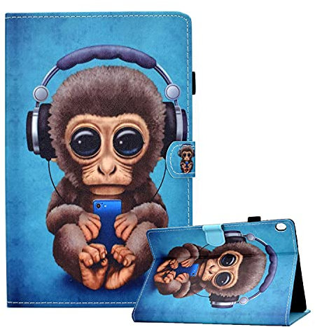 CXTcase Coque pour Lenovo Tab M10(TB-X505L TB-X505F TB-X605L TB-X605F) / P10(TB-X705F), Tablette Housse Lenovo Tab M10 10.1 2018 Support Fonction Protection Étui Lenovo Tab M10 2018,Singe