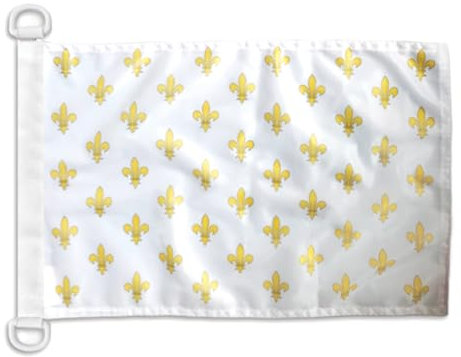 AZ FLAG Bandiera Navale Regno Di Francia 45x30cm - Bandiera Maritima Fiore Di Lis Bianco Azzurro - Reale Francese 30 x 45 cm speciale Nautismo, Padiglione Nautico