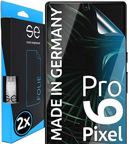 2x se® 3D SCHUTZFOLIE Transparent für Google Pixel 6 Pro,Selbstheilend, 100% Fingerabdruck & FaceID kompatibel, einfache blasenfreie Installation, Ultra-Klar, Stoß-Kratzfest, aus Deutschland