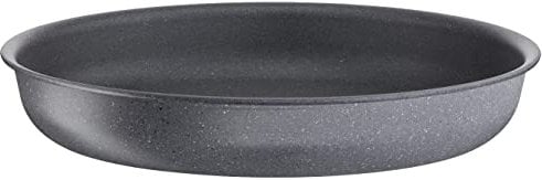 Tefal Ingenio Sartén 26 cm, inducción, revestimiento antiadherente, apilable, apto para lavavajillas, fabricado en Francia, Natural Force L3960502, gris, antiadherente