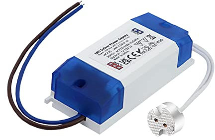 Noobibaba LED Trafo 12V, Netzteil 1A, Klein Trafo 230V Auf 12V LED 12W, Transformator Für GU5.3 MR16, Bi-Pin-Buchsen Für G4 GU5.3 G6.35, GY6.35 1-Stück