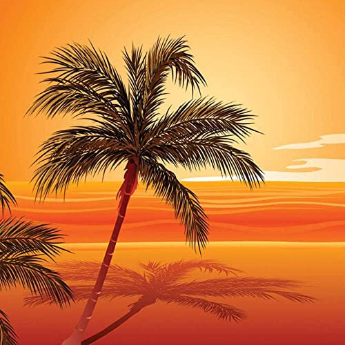 Strand Sonnenuntergang Landschaft Fototapete 3D Wandbilder, 3D Fotodekor Gemälde Wandtapete Geeignet Für Wohnzimmer Und Schlafzimmer Tv-Hintergrund Wand Abziehen Und Aufkleben Wandfo 140(B) x70(H) cm