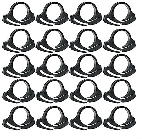 Juego de 40 abrazaderas de manguera de plástico de doble agarre, φ16 mm, abrazaderas de trinquete ajustables para riego, manguera de jardín, kit surtido de tuberías