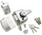 British Standard High Security Nightlatch Door Lock Satin Chrome Body, Satin Cylinder BS 3621