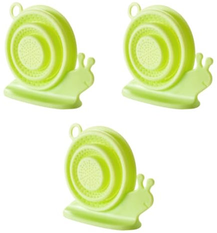 Housoutil 3 Coladores De Fregadero con Forma De Caracol De Silicona Filtro De Malla para Basura Colador De Drenaje para Cocina Y Baño.