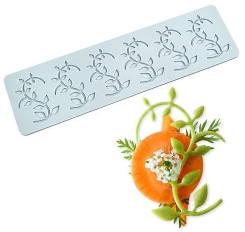 TUKE Molde de silicona para chocolate, diseño de flores y chocolate, molde hueco 3D para fondant, decoración de tartas, molde de silicona hueco para caramelos, tapete de encaje para decoración de