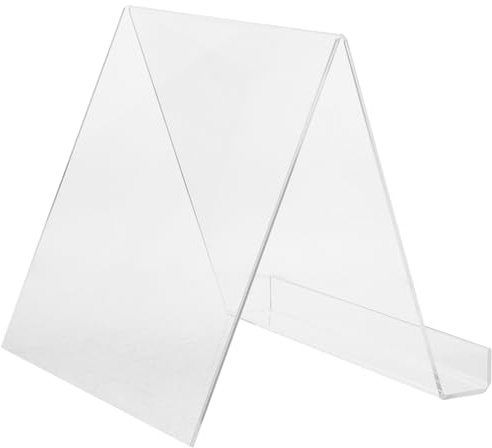 Acryl Bücherständer 8, 5x11 mit Schrägform für Dokumente | 3 Mm Starke Ausführung, Offene Porträt Auflage, für Büro und Schreibtisch