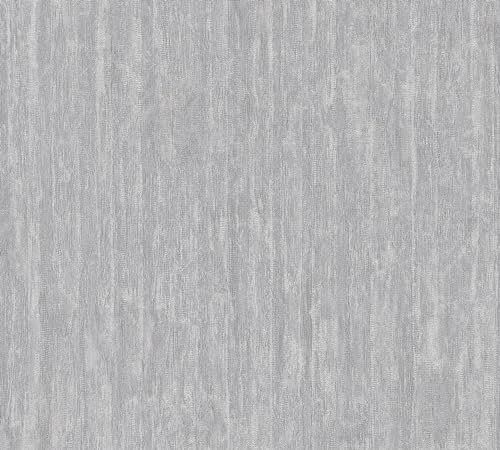 A.S. Création Smart Surfaces Vliestapete mit Metallic-Muster 10,05 m x 0,53 m - Grau, Silber, Metallic - Mustertapete für verschiedene Räume Made in Germany - 395612