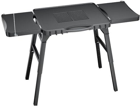 GFTIME Chariot de barbecue portable universel pour Enders Urban, Weber Q100 Q200 Q300 Series, Ninja Woodfire Grill, Burnhard Wayne, support de barbecue universel, pliable pour l'extérieur