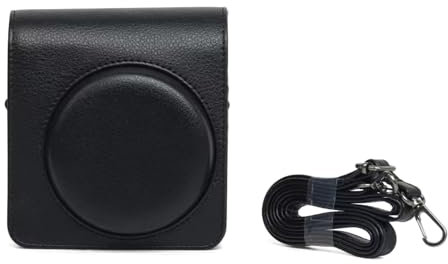 VOVMOEYA Camera Case Suitable for Instax Mini 99 Instant Camera, PU Leather Case Compatible with Fujifilm Instax Mini 99 Case for Fuji Mini 99 Bag Cover with Camera Strap - Black