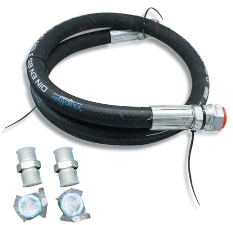 1/2 x 40 Universal Compressor Jumper Hose and Two 1/2 Adapters