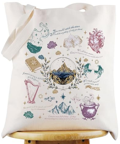 G2TUP Velaris City Of Starlight Canvas Tote Bag Acotar Books Gift The Night Court Shoulder Bag SJM Acotar Merch, City of Starlight Tg