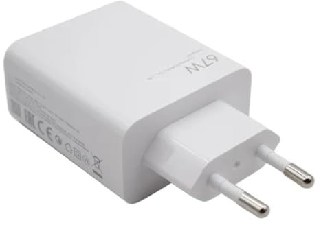 Carica Batterie Turbo Rapido per Xiaomi 67W Compatibile con Redmi Note 7 Pro/Note 8 / Note 9 / Note 9S / Note 10S / Note 11S / Note 11 Pro+ Plus 5G USB Sostituisce Originale MDY-12-EZ EH Bianco
