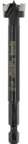 kwb Forstnerbohrer, Ø 15 mm, Topfbohrer (für Holz, geschmiedeter Bohrkopf, Spezialanschliff, schnelle, ausrissfreie Bohrlöcher, 4-seitig geschliffene Zentrierspitze, für Akkuschrauber & Bohrmaschinen)
