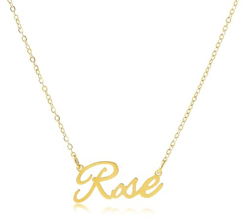 Zotair Name Necklaces made from tarnish free stainless steel (Rose (Gold))