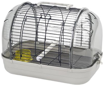 Colcolo Leichter Vogelträger-Transportkäfig mit Ständer, Leichter Vogelkäfig, Villa, Vogelkäfig für Papageien, kleine Vögel, Wellensittiche, Grau