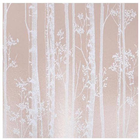 Boutique Linden Rose Gold & White Wallpaper