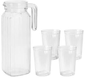 Excellent Houseware Set de Jarra con Vasos ye9000500 200 ml 1,1 L (5 Piezas)