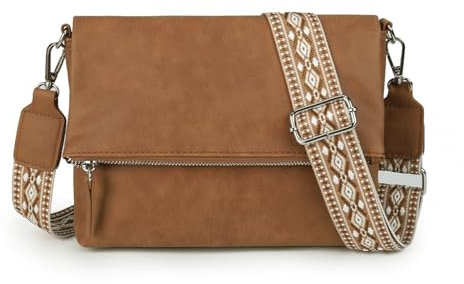 Gladdon Umhängetasche damen,Schultertasche mit Reißverschluss, Crossbody Tasche, Leder Handtasche Klein, Daypack……