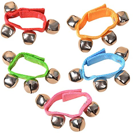 GREENADSCAPE Sonagli Da Polso Per Bambini Strumento Musicale Ritmico Campanellini Da Caviglia 20 Pezzi Neonati