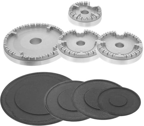 HOMSFOU Gasherd Brennerkappe Ersatzset Gasbrennerkopf Mit Gleichmäßiger Flammenverteilung Langlebig Leicht Einfache Reinigung Und Montage Für Mehrzweck-küchenherde