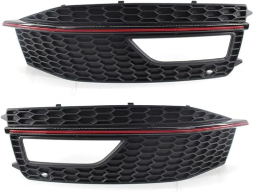 Auto Nebelscheinwerferrahmen Für Audi A4 B8 S4 S-line Facelift 2012-2015,Vorne Links Rechts Stoßstange Nebelscheinwerfer Grill Abdeckung,Auto Gitter Schützen Set
