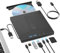 Taopjwr Unità Blu-ray esterna 7 in 1, unità Blueray/DVD esterna per PC, supporto lettura e scrittura di dischi da 100 G, masterizzatore Blu Ray USB 3.0 e tipo C con porta SD/TF, compatibile con