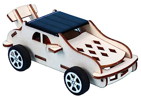 ERINGOGO DIY Solarenergie Auto Für Holzspielzeug Zum Zusammenbauen Pädagogisches Für Jungen Und Mädchen Umweltfreundliches Solar Angetriebenes Fahrzeug Kreatives Bastelset