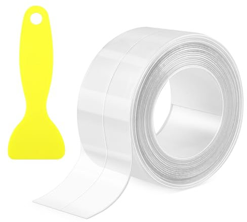 Sealing Tape, Waterproof Seal Sealant Tape Bathroom Sealant Shower Tray Sealings Strip Bath Sealants Strip With Sealing Tool for Bathroom Kitchen Toilet Wall Corner (Clear)