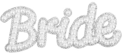 Aufbügeln Buchstaben Patches, Buchstaben-Patch aus Weißen Perlen, Aufnäher für Brautkleidung Dekoration, Personalisierte Aufbügeln für Taschen Hüte Hemden Schuhe Jeans (Perle-A)