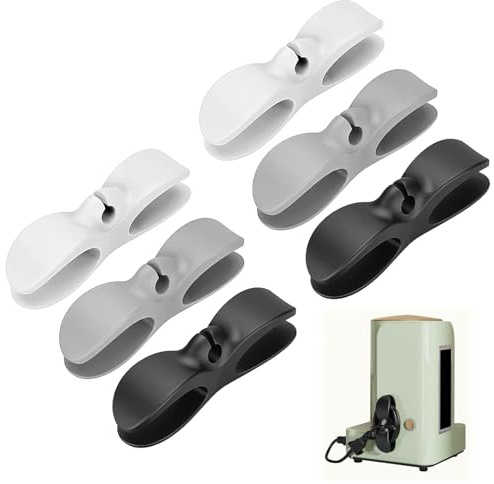 ARYIMYDP 6 pezzi Organizzatore Cavi Autoadesivi, per Elettrodomestici da Cucina, Frullatore, Cuociriso, Friggitrice ad Aria, per Riporre i Cavi a Casa o in Ufficio