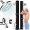 Ducha Solar Exterior, 60Litros Ducha Solar de Jardin con 360° Cabeza de Ducha y Grifo, Agua Caliente de Hasta 60°C, sin Conexión Eléctrica, Ducha Piscina para Jardín, Camping, Negro (Negro 60L)