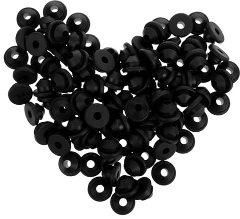 HOMSFOU 100pcs Rubber Cable Grommets Hole Wear Coils for Metal Posts Wire Cover for Floor and Outdoor Cable Protection