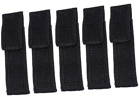 PartyKindom 5pcs Black Flashlight Bag Flashlight Case Mini Torch Storage Bag for Cloth Electronic Torch