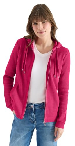 Cecil Jacke mit Kapuze und Streifenmuster Beetroot pink L