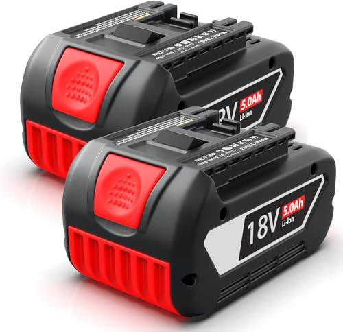 5,0Ah Ersatzakku für Bosch Akku 18V: Kompatibel BAT618 BAT609 BAT619 | 2-Stück Li-ion Werkzeugakku für Bosch Professional 18V System Akku GBA 18V