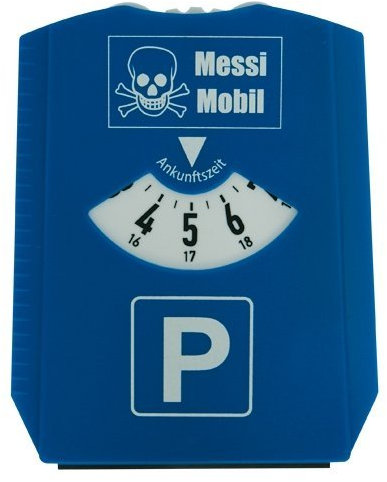 Trend Import Parkscheiben-Scherzartikel Messi-Mobil blau-Weiss