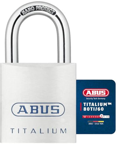 ABUS 269448 80TI/60 ABUKA26945 Cadenas en Titalium KA8011 26945 avec clés identiques 60 mm