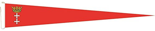 U24 Langwimpel Danzig Fahne Flagge Wimpel 200 x 40 cm Premiumqualität