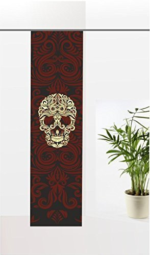 gardinen-for-life Flächenvorhang Red Skull, Schiebevorhang mit Druck-Motiv, Gr.60x245 cm