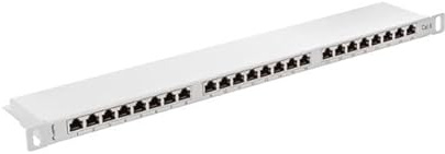 Lanberg PATCH PANEL 24 PORT 0.5U, CAT. 6, SHIELDED, GREY