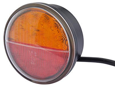 HELLA Rückleuchte - 83mm - LED - 24V / 12V - geschraubt - ECE - Lichtscheibenfarbe: rot - Kabel: 2500mm - Stecker: offene Kabelenden - rechts/links - Menge: 1 - 2SD 959 010-201