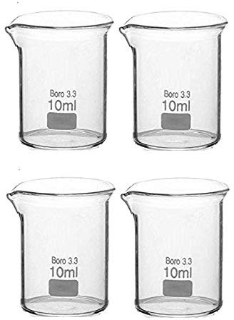 Rocwing Boro 3.3 Glass Graduated Measuring Beaker for Lab or Kitchen (10ml)