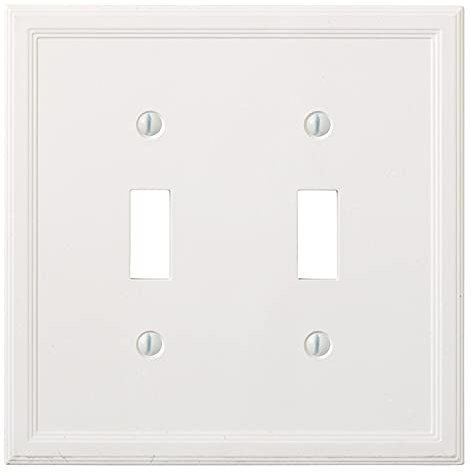 White Insulated Wall-Plates (1 Double Toggle)