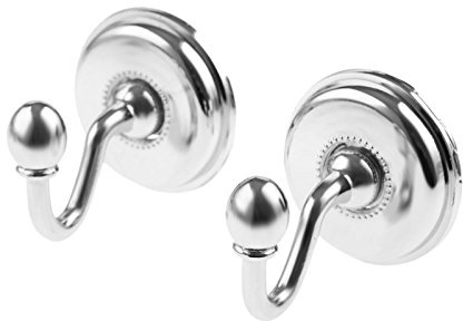 Hicello 2PCS Silver Curtain Tie Backs Hooks, Wall Hooks for Window Drapery | Polished Metal Hook for Curtains Tassel, Vintage Pommel Curtain Holdbacks with Screws, Door Wall Hat Coat Hangers Room Decor